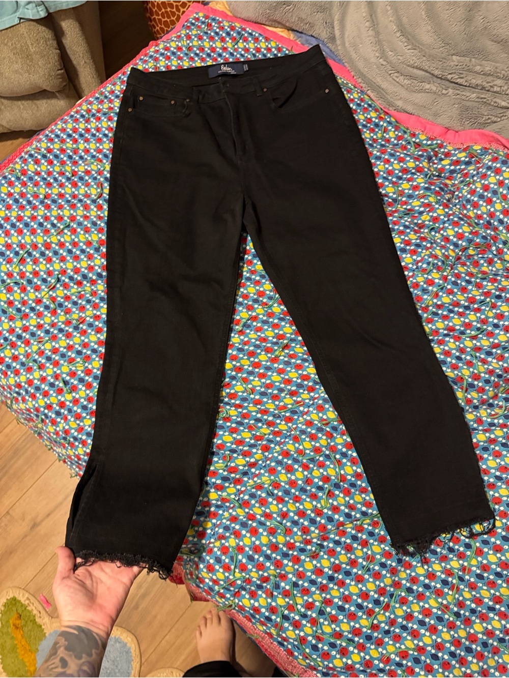 Boden “The Salisbury Side Split” jeans in Black size US 12